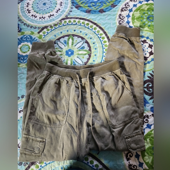 American Eagle Casual Olive Cargo Pants - Picture 2 of 8